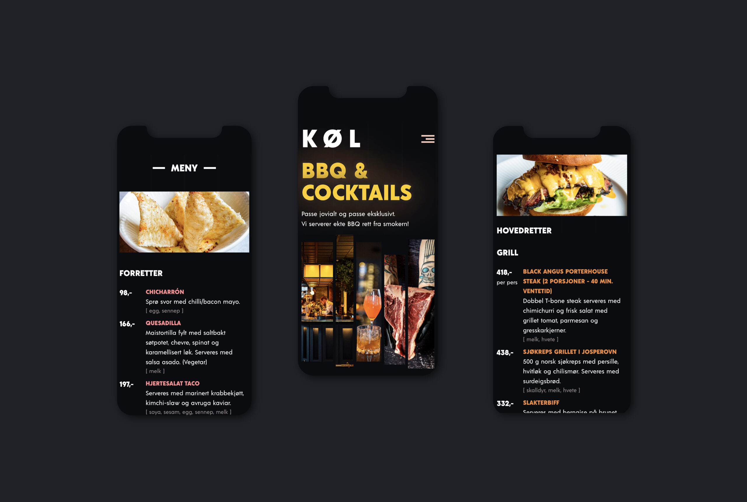 Ny nettside for Restaurant KØL