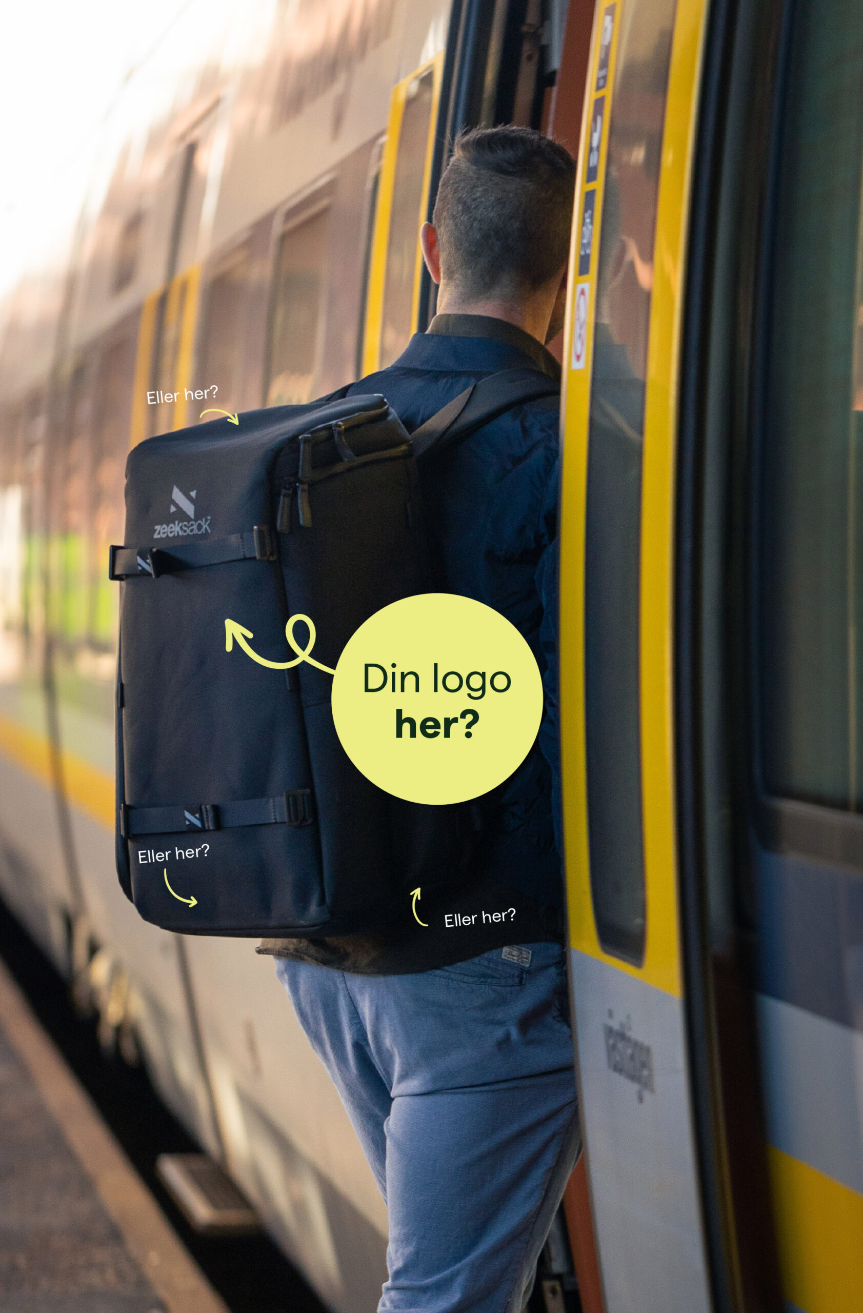 zeeksack med firmalogo fra the pitch
